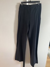 Reformation Black Stretch Wide Leg Trouser Pants