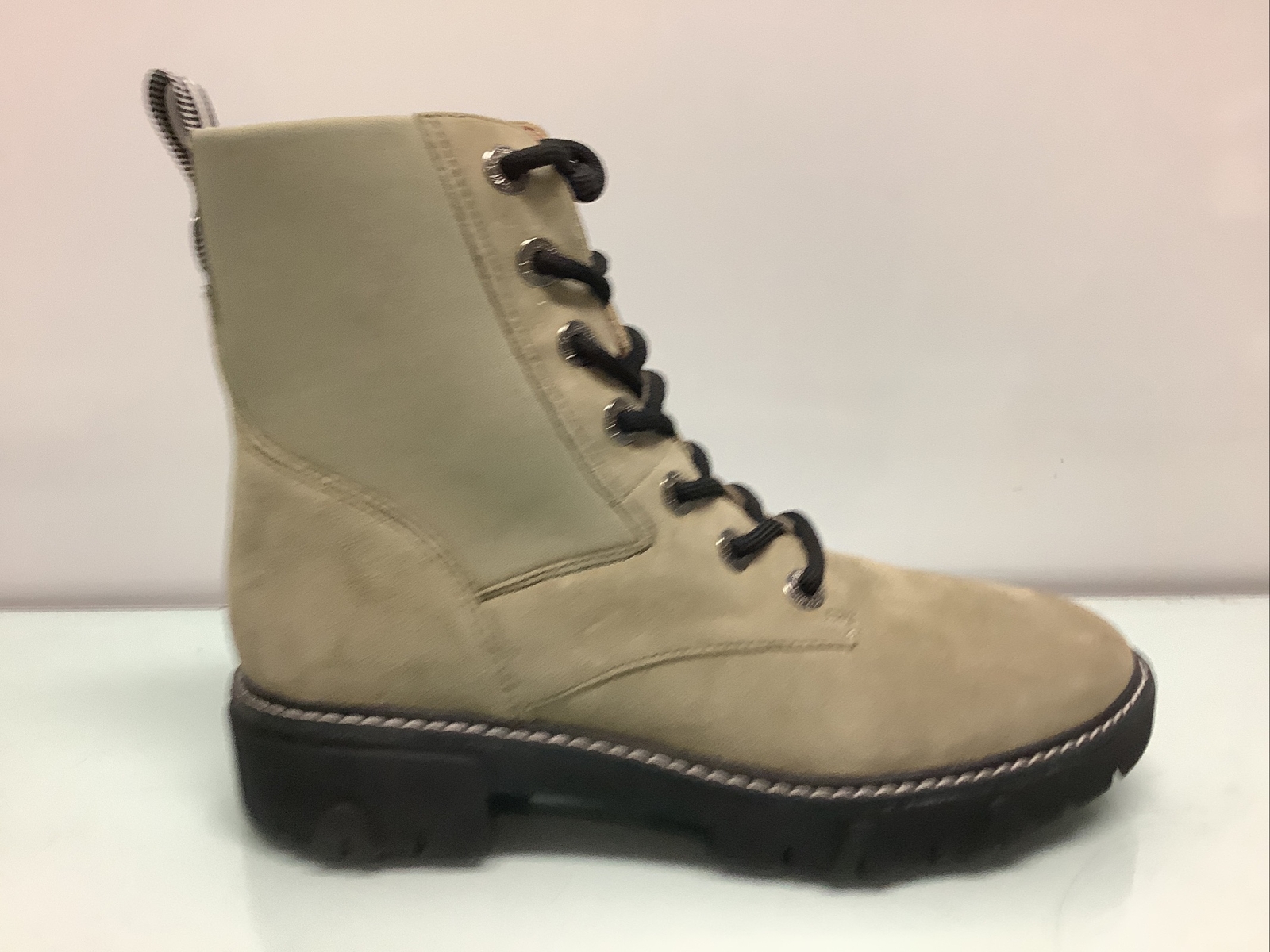 Dr Scholls Hudson Black Leather Combat Boot Lug Chels… Gem