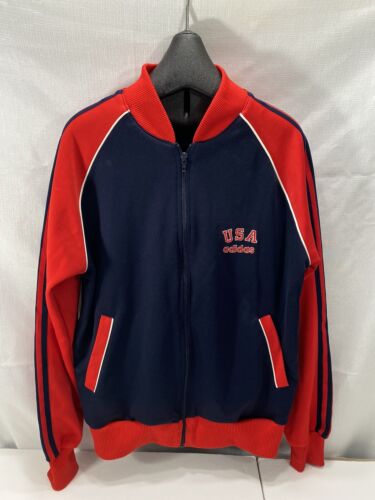 Vintage  80s Adidas USA Olympics Track Jacket  Men's Size M  - Afbeelding 1 van 12