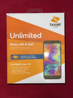 Coolpad Legacy SR Black 2GB + 16GB-Boost Mobile