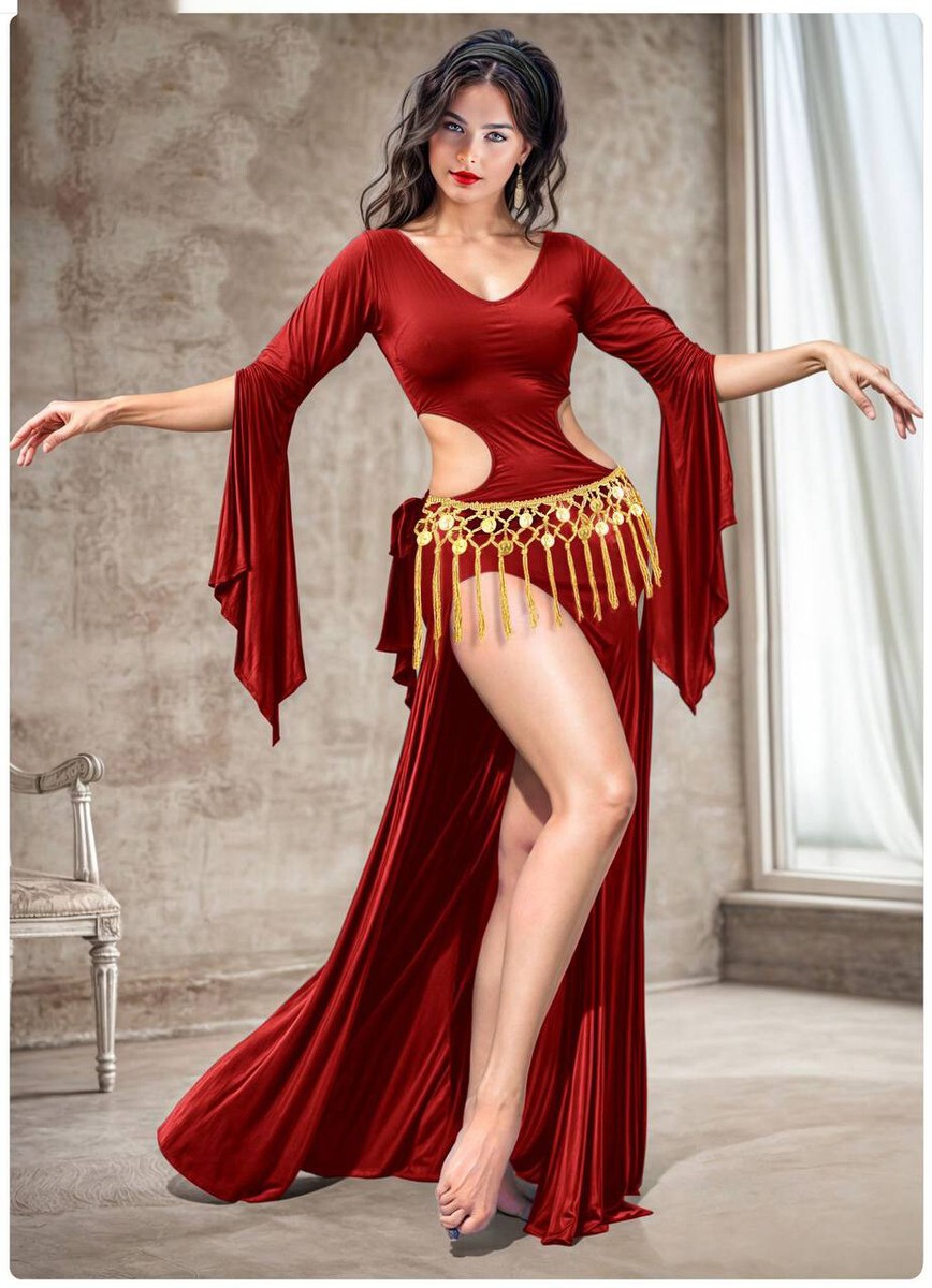 Egyptian Belly Dance Costume Traditional Dancing Dress With