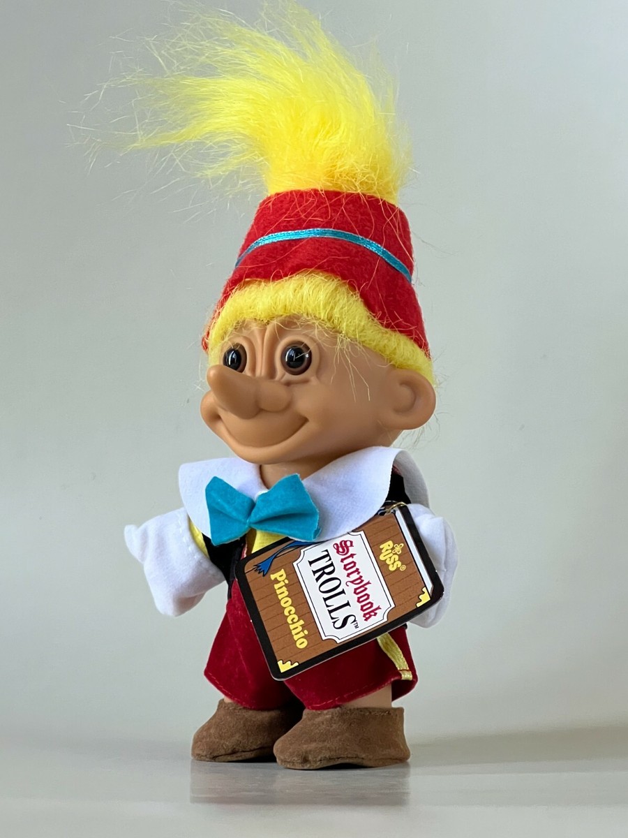 Russ Berrie Vintage Troll Doll - 4.5 Inch Orange Haired Collectible Troll