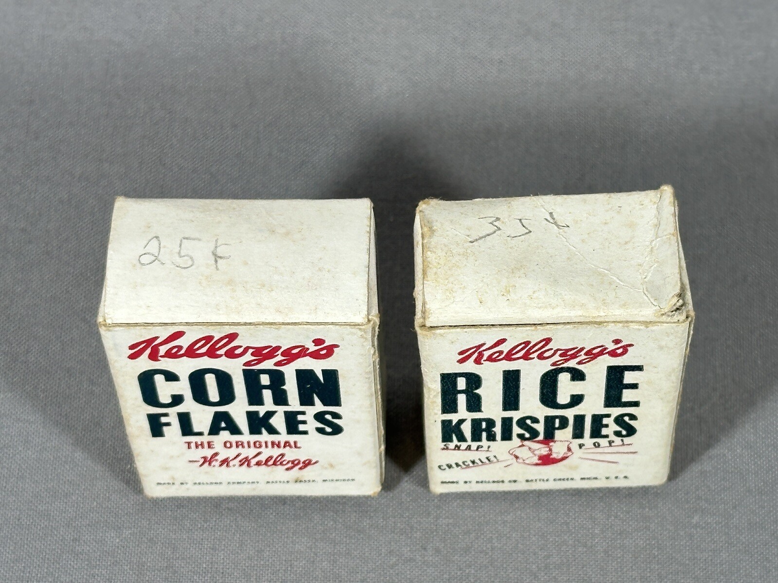 Corn Boxes Miniature Kellogg's Corn Flakes & Rice Krispies Box Doll Salesman ...