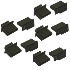 Lot 10pc HDMI Type A Dust Cover Port Protectors Anti-Dust Dirt HDMI Female Black