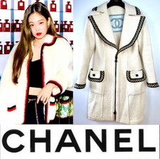 Chanel Vintage 2006 Ivory Sport Line Long Coat 34 36 38 2 4 6 Jacket CC Logo S M