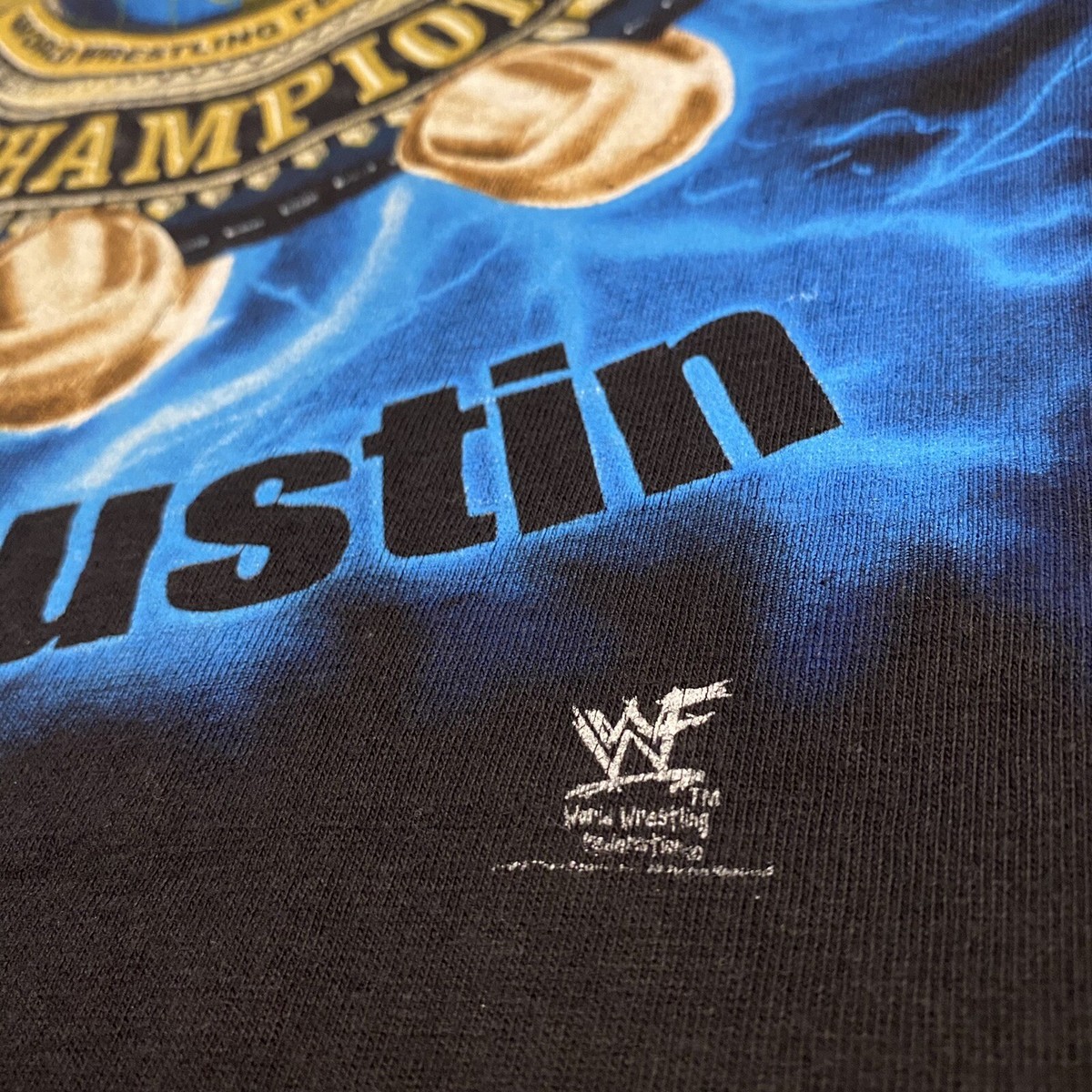 Vintage WWF Stone Cold Champion Belt Wrestling T Shirt Size