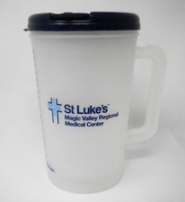 Plastic Insulated St Lukes Clear Thermo 32oz Mug & SNAP Lid with Straw