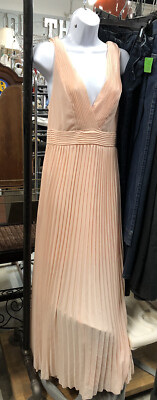 peach pleated maxi dress Peach Floral Print - Chiffon Pleated Dress - Floral Maxi Dress