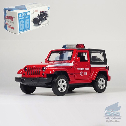 Voiture Miniature Diecast 1:43 Jeep Wrangler Police - Modèle Jouet Collection, Noir, Pour Enfants 3+
