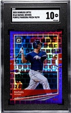 2020 Donruss Optic #163 Rafael Devers PURPLE PANDORA PRIZM /99 SGC 10 GEM MINT