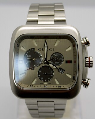 Gucci Ya131202 131.2 Chronograph Coupe Green&red Stripe