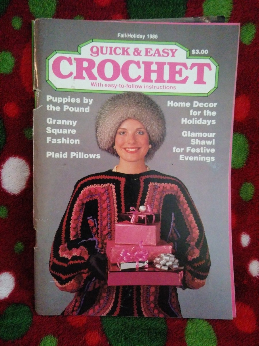 Magazine De Crochet Quick And Easy Crochet - Automne 1986, Occasion, Patrons Vintage