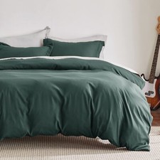 Bedsure Forest Green Duvet Cover King Size - Soft Double Brushed Duvet Cover ...