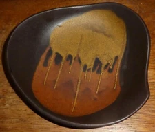  Royal Haeger Vintage Bowl 3171 USA Brown Orange Mid Century Modern MCM 9"