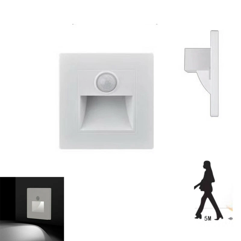 Luz Nocturna Escaleras Armario Sensor de Movimiento Pir LED Blanca Frío 6000K