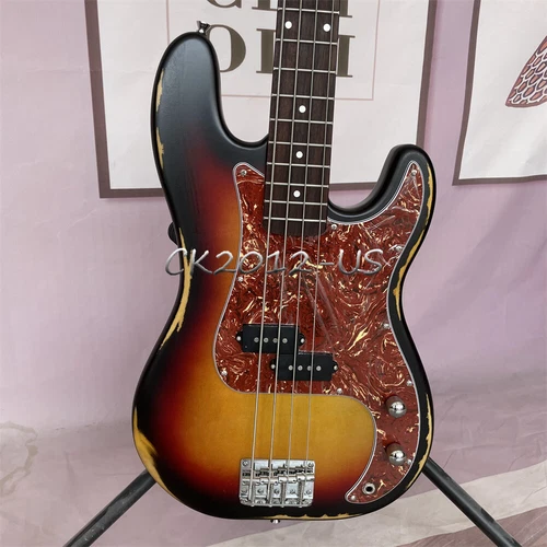 3 Tone Sunburst PB 4 String Precision Electric Bass Guitar Rosewood Fretboard