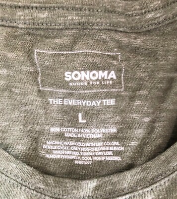 んーんん ✓ Women's Sonoma Everyday Tee Long Sleeve Size L Heather Green
