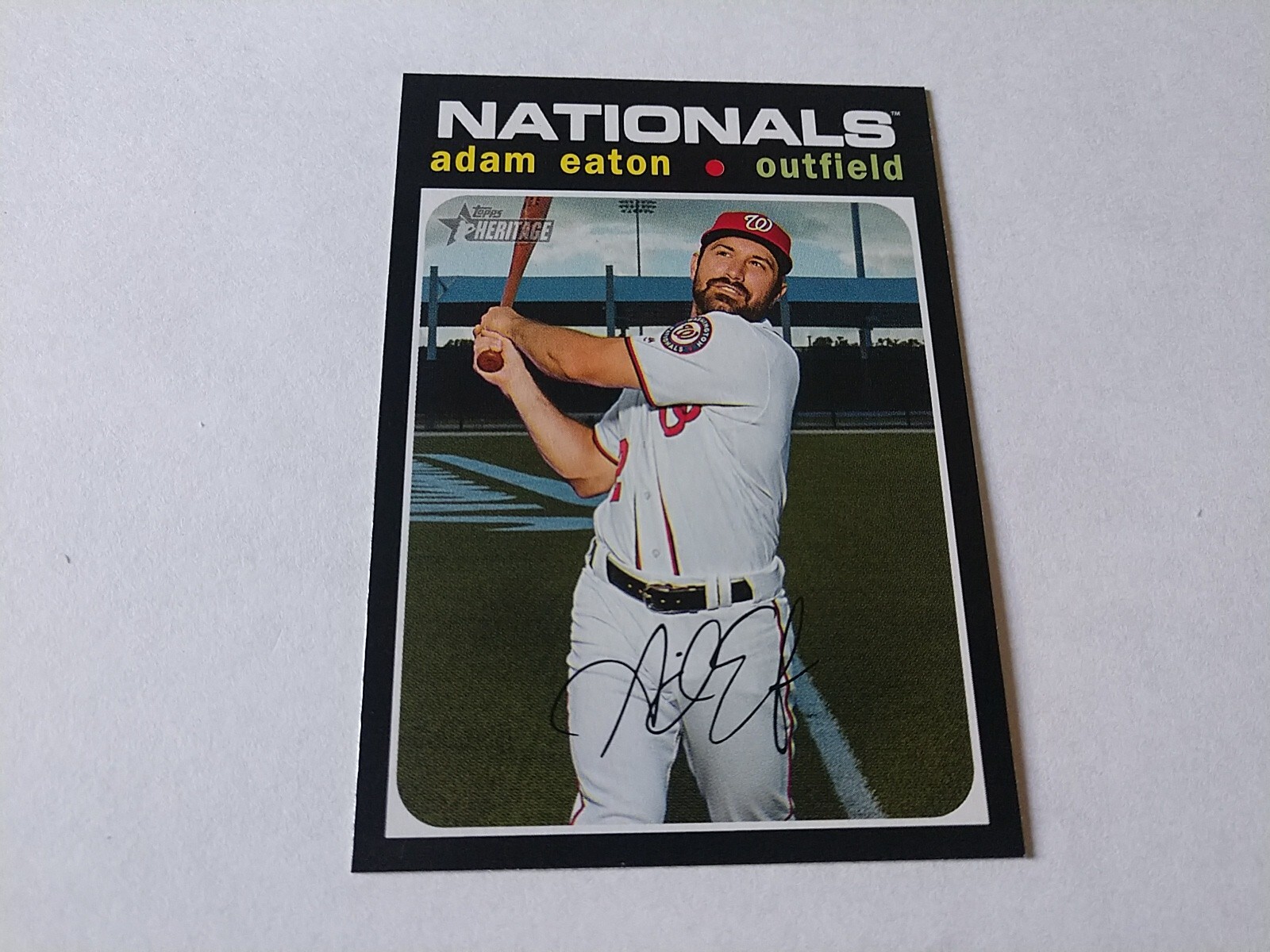 2020 Topps Heritage #320 Adam Eaton   Washington Nationals