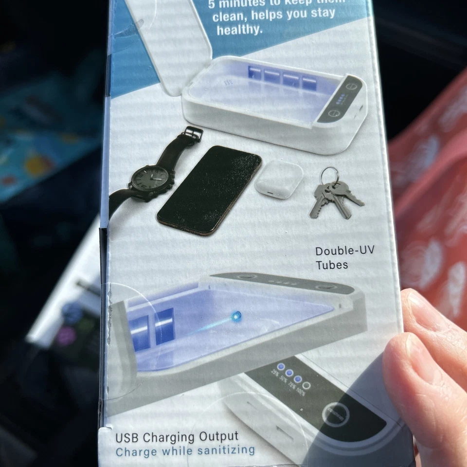 Esterilizador de luz UV Brookstone mata gérmenes 191205485904 nuevo en caja difusor sellado Foto 4 de 4