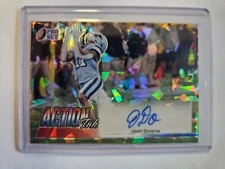 2022 Leaf Metal Pro Set Josh Downs Action Ink Auto Crystal Green RC Auto #'d /5