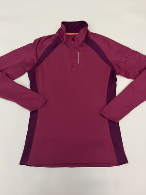 Brooks Equilibrium Tech 1/4 Zip Pullover Running Magenta Women s MED EUC!