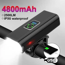 Bicycle Light Front 4800mAh USB Rechargeable MTB Bike Headlight Bike Accessories