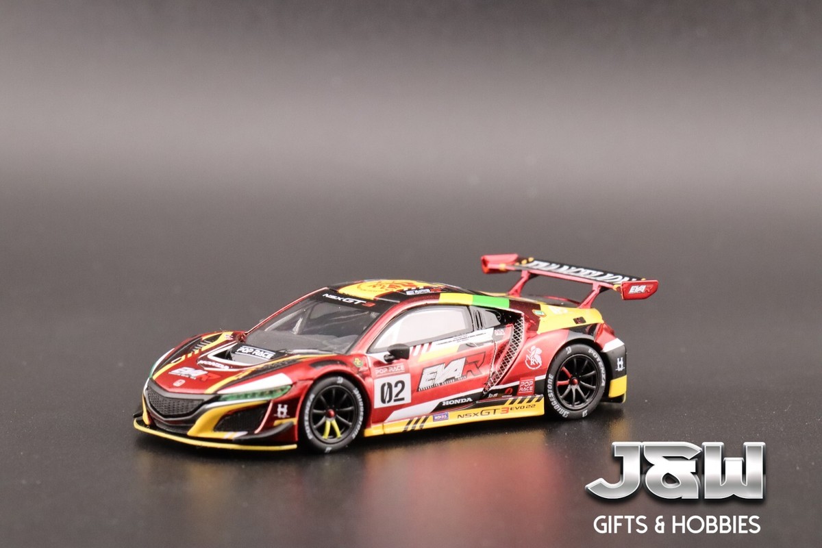 Pop Race Honda NSX GT3 EVO23 Red Chrome 1/64 | eBay