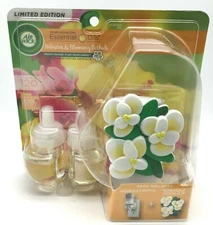 Air Wick Essential Oils Warmer 2 Refills Decor Clip Hibiscus & Blooming Orchids 