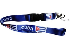 Cuba Cuban Lanyard Keychain  flag mini banner Badge Necklace key chain flags