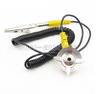 ESD Alligator Clip Anti Static Coiled Cord Ground Cable Grounding Buckle