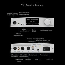 Aune S9C 5W Headphone Amplifier DAC for Balanced XLR 4.4MM and Sing-Ended 6.35MM