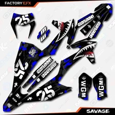 Black Blue Savage Racing Graphics Kit fit KTM 20-23 EXC EXCF XCW 200 250 300 450