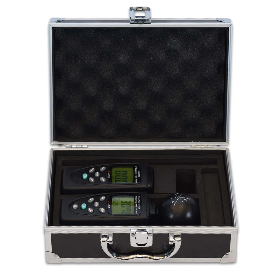EMF Messgeräte Combo Gauß Magnetfeldmessgerät und EMF HF Messgerät Detektoren + Koffer - Bild 3 von 4