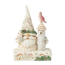 Jim Shore Holiday Guests - Woodland Gnome with Birdhouse Figurine 6017176 New fo