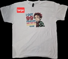 Unisex Gilden Heavy Cotton Shirt Size L White With Graphic,New