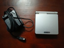 Nintendo Game Boy Advance GBA SP AGS-001 Silver Console System TESTED + Lego
