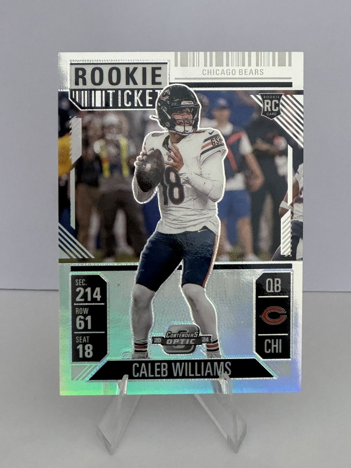 2024 Contenders Optic - Rookie Ticket Caleb Williams #68 Silver Holo (RC)