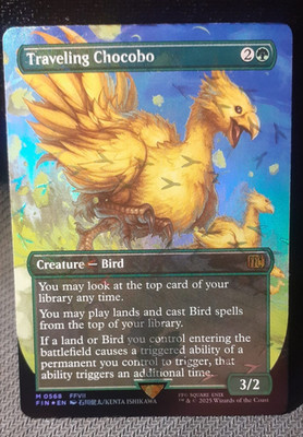 1x MTG FOIL '' TRAVELING CHOCOBO'' / FINAL FANTASY HOLIDAY / CHOCOBO TRACK FOIL