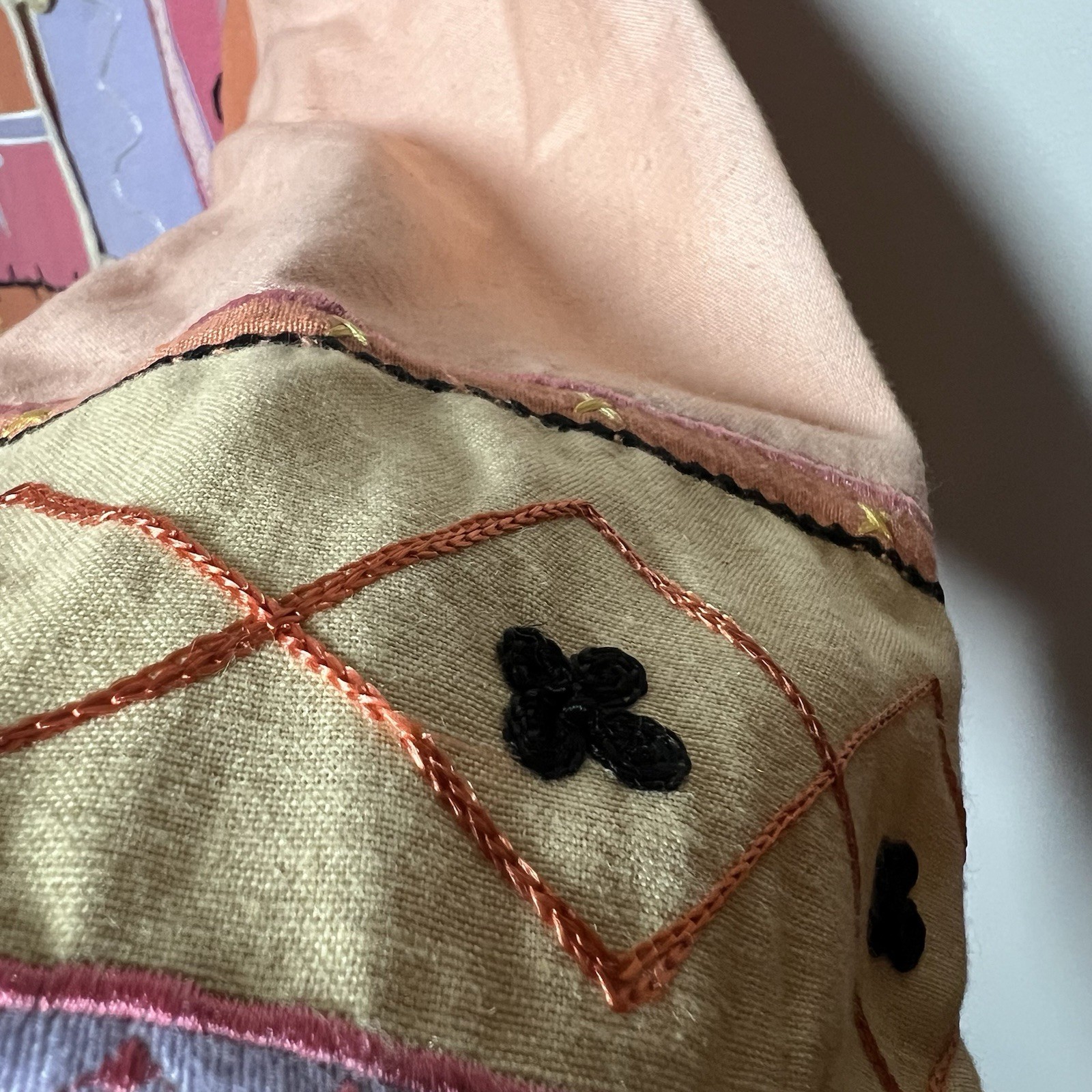 Indigo Moon Patchwork Jacket Size S Button Up Emb… - image 5