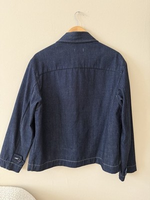 Evan Kinori Zip Jacket (Organic Indigo Denim/Medium) | eBay