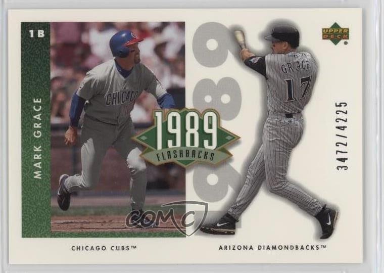 2002 Upper Deck Authentics 1989 Flashbacks 3472/4225 Mark Grace #F6 0ji1
