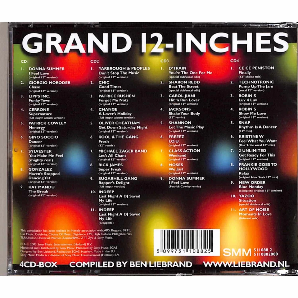 Various Artists / GRAND 12 INCHES 1 (4XCD) / Sony Music Media / 5110882 / 4xCD - Bild 2 von 2
