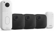 Blink Video Doorbell + 3 Outdoor 4 Smart Cameras (4th Gen) With Sync Module Core