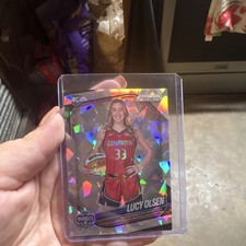 Panini 2025 Prizm WNBA Lucy Olsen Washington Mystics Cracked Ice Prizm #145