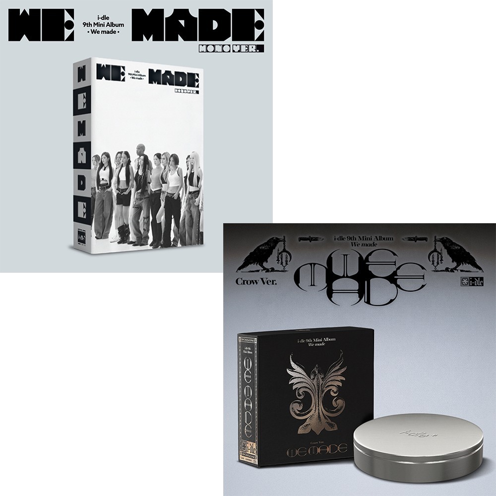 G)I-DLE [WE MADE] 9th Mini Album MONO/CROW Ver/Mini CD+POSTER+2