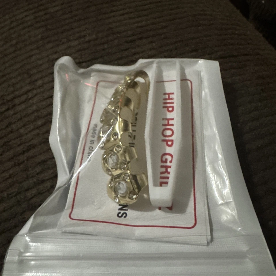 Best Grillz Hip Hop Dientes Parrillas Tapas Estuches Dorados Nuevo Foto 3 de 3