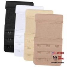 Women's Bra Extenders 3 Hook, Stretchy Soft Comfortable Black/White/Nude/Skin
