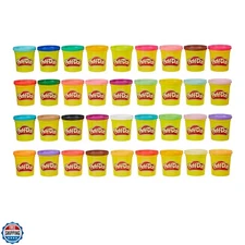 Play-Doh Modeling Compound 36-Pack Case of Colors, Non-Toxic, 3 Oz Cans of As...