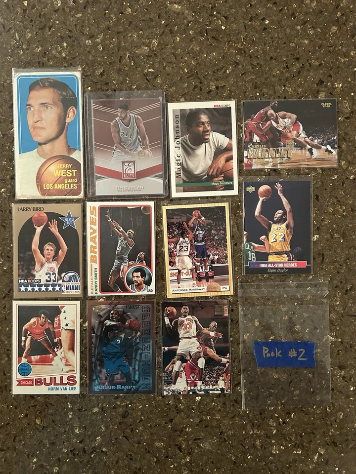 Michael Jordan Julius Erving Larry Bird Magic Johnson ¡11 paquetes de cartas! Topps 1970 Foto 3 de 4