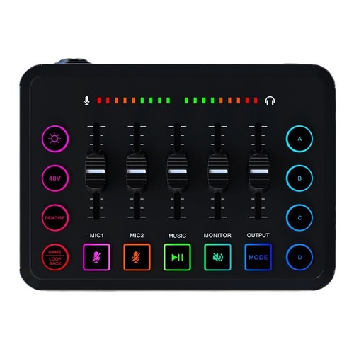 RGB Illuminated Audio Mixer Ideal for Streaming Recording or Podcasting - Photo 11/14